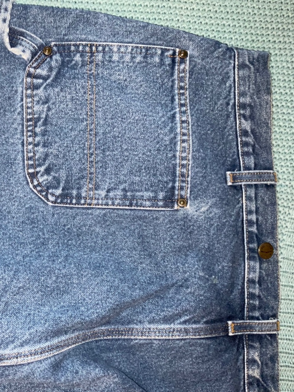 Vintage Carhartt-Double Front Denim Logger Jeans- B73-DST Dark Stone- (46x30) - Picture 15 of 16